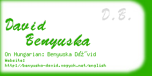 david benyuska business card